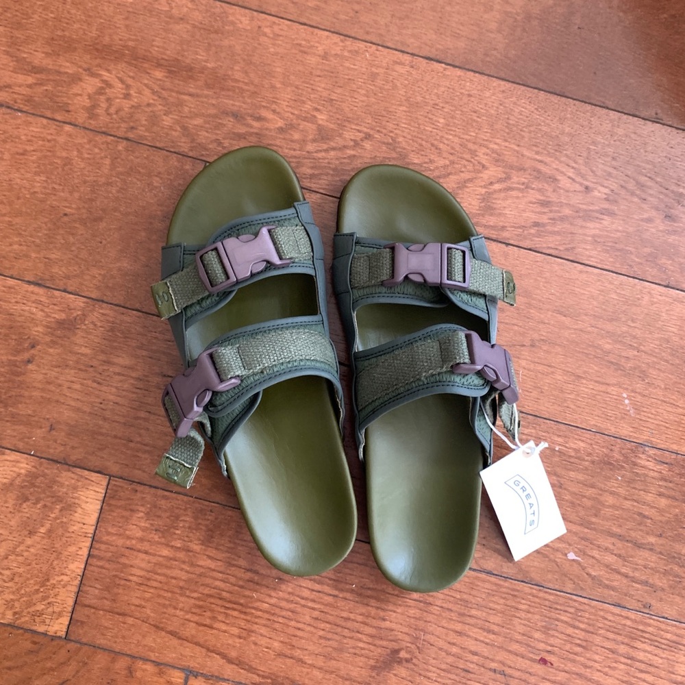 Greats sandals - olive - men’s size 8 - streetwear